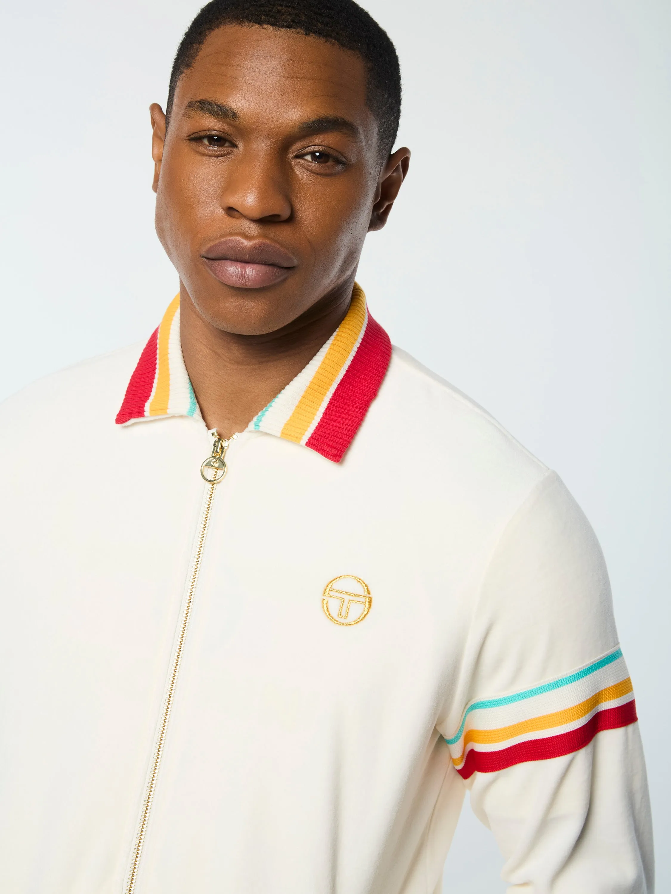Slice Track Jacket- Gardenia/ Gold