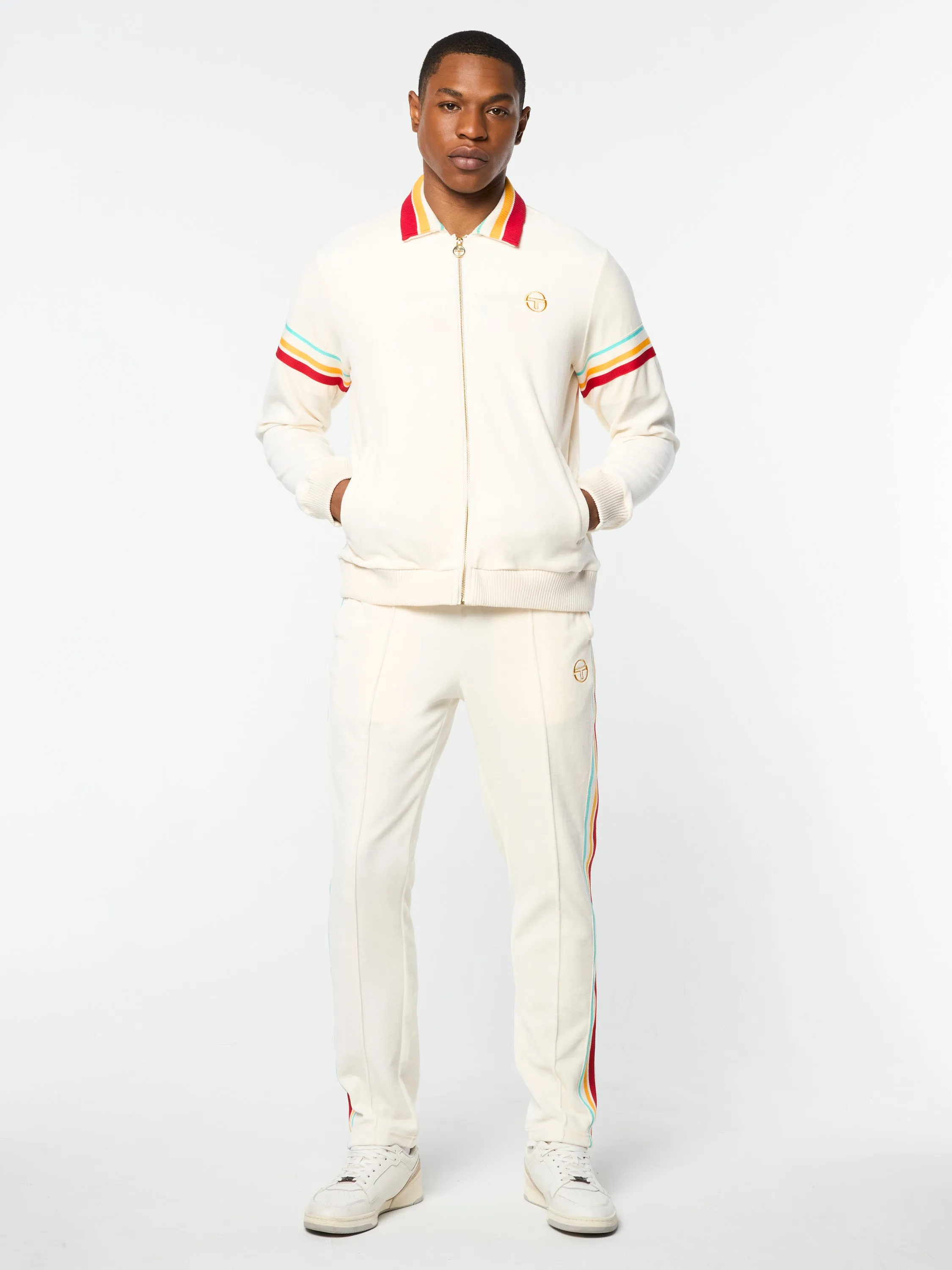 Slice Track Jacket- Gardenia/ Gold