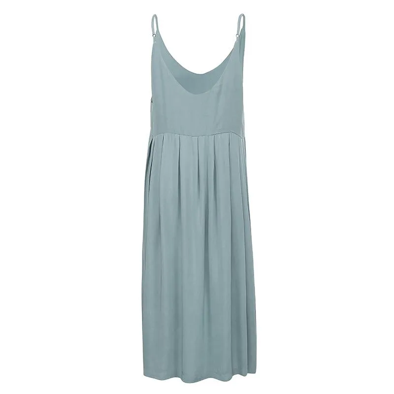 Soak Up The Sun Cotton Overall Dress Midi