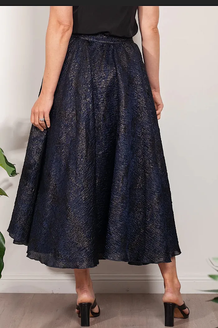 SODA ASH SKIRT  - BLUE BLACK - FINAL CLEARANCE