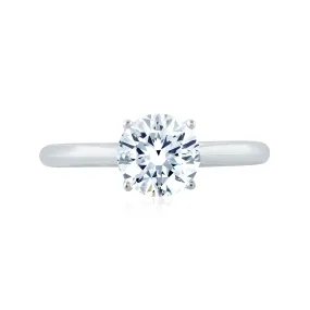 Solitaire Engagement Ring with Peek-a-Boo Diamonds