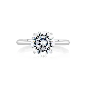 Solitaire Engagement Ring with Surprise Diamonds