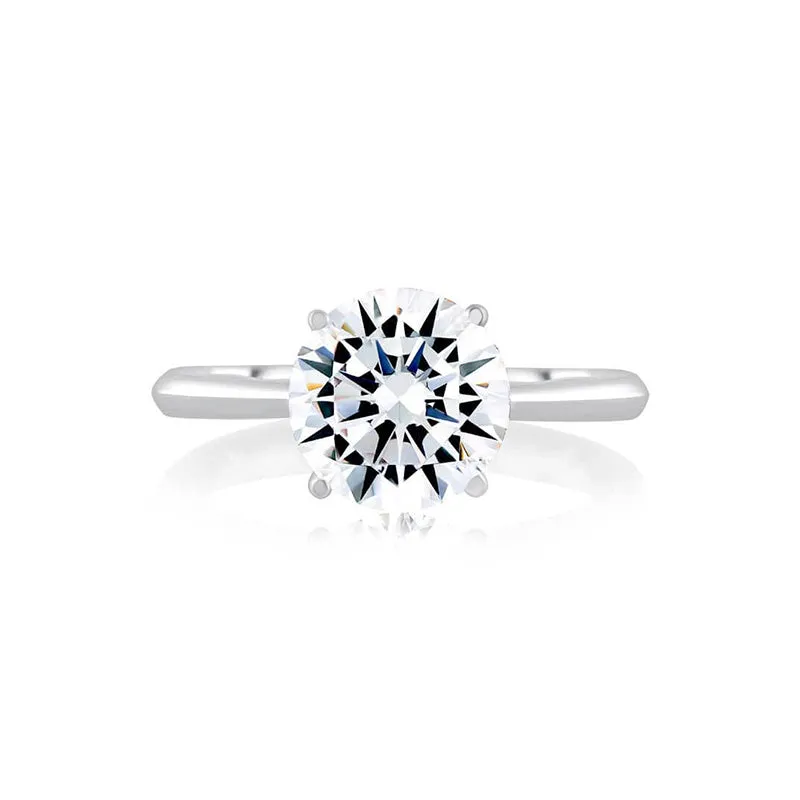 Solitaire Engagement Ring with Surprise Diamonds