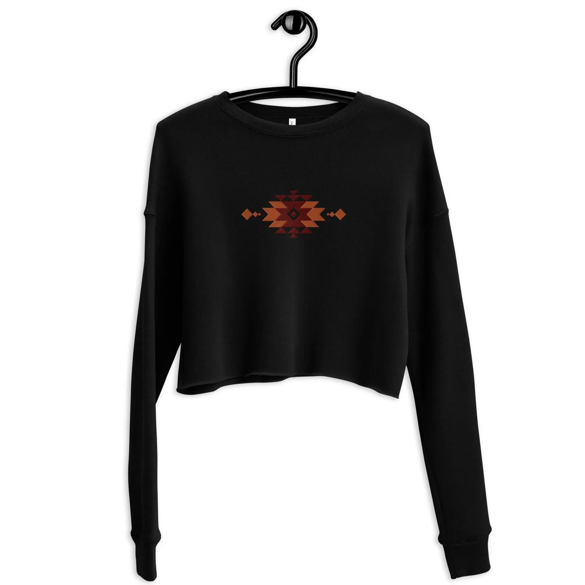 Southwestern Embroidered Cropped Sweatshirt