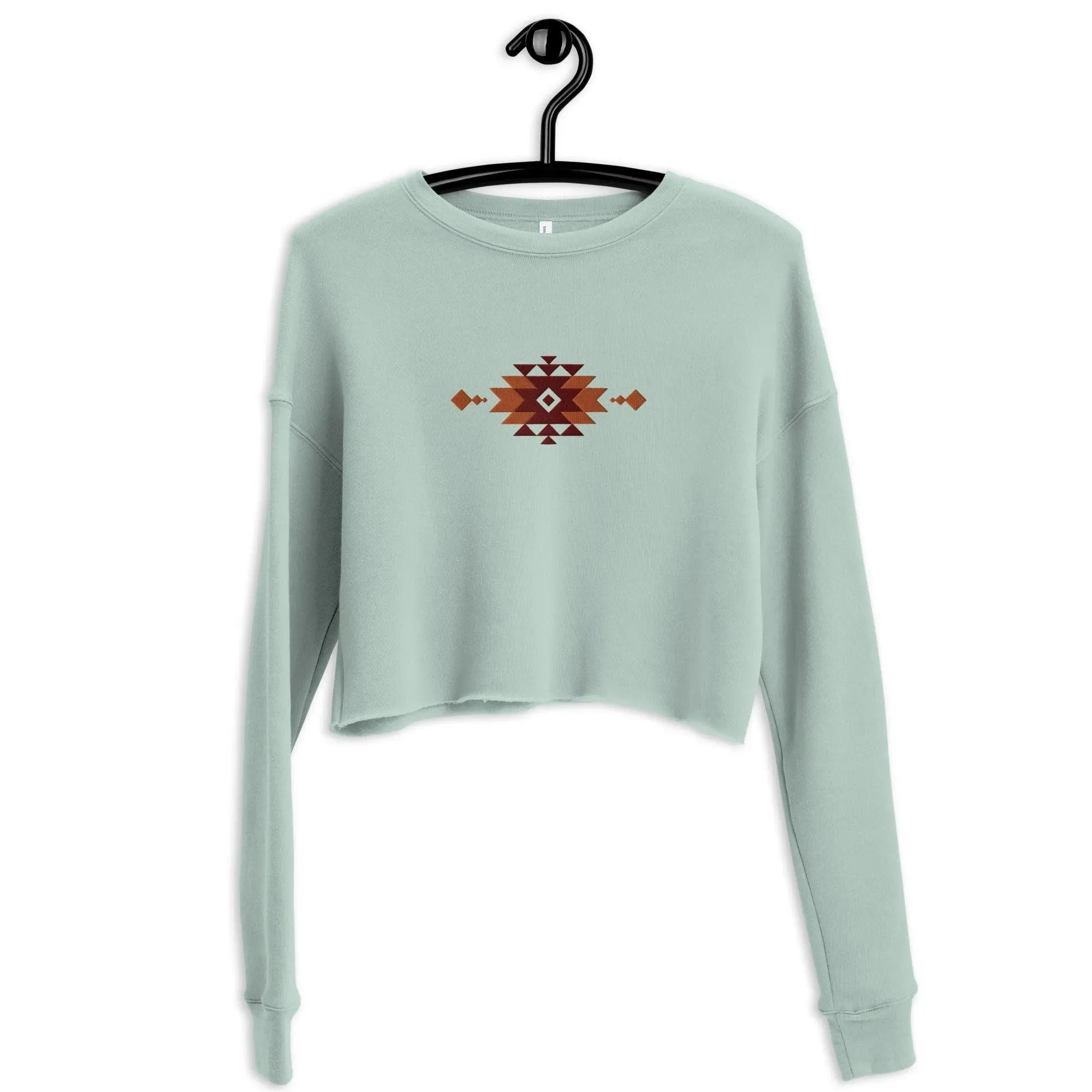 Southwestern Embroidered Cropped Sweatshirt