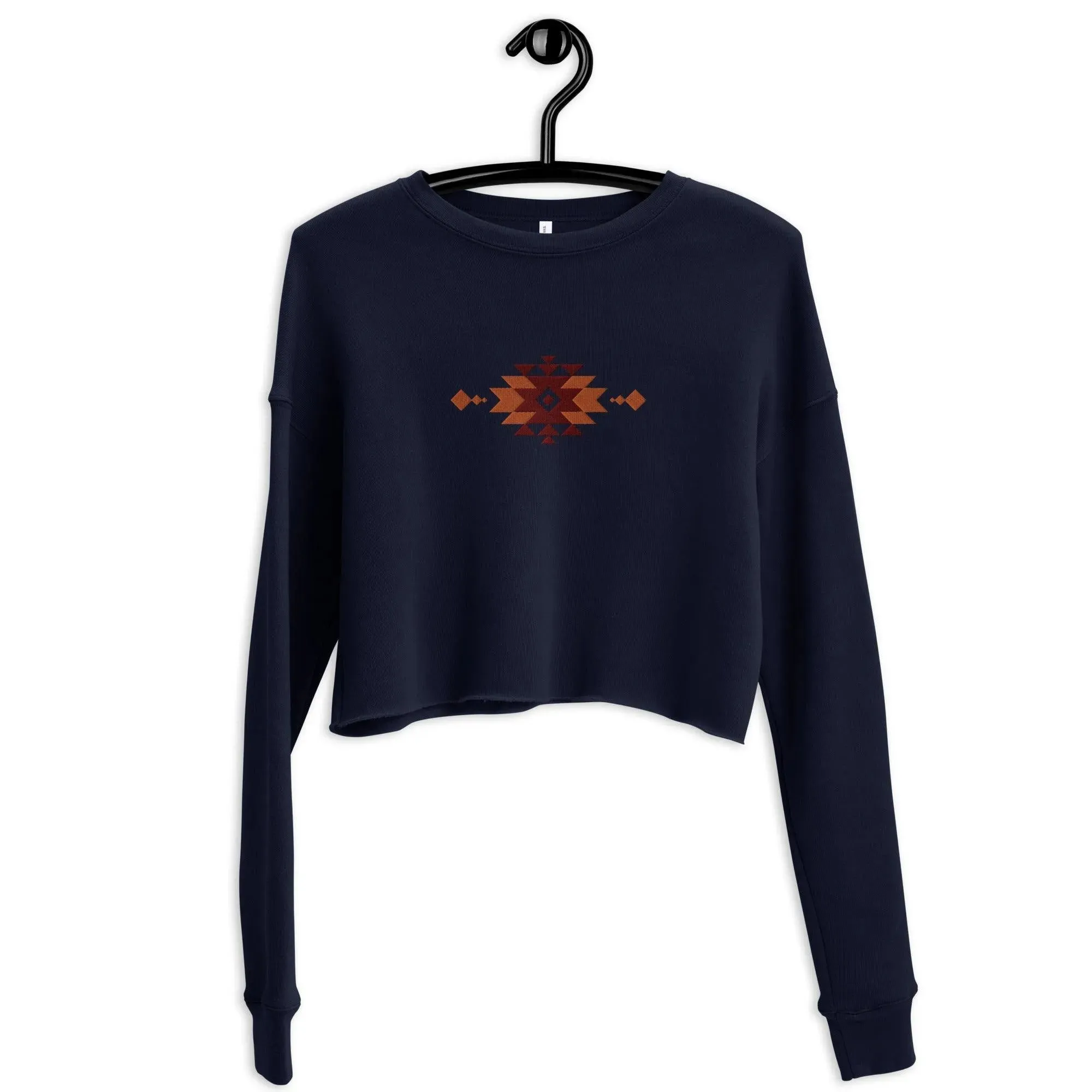Southwestern Embroidered Cropped Sweatshirt