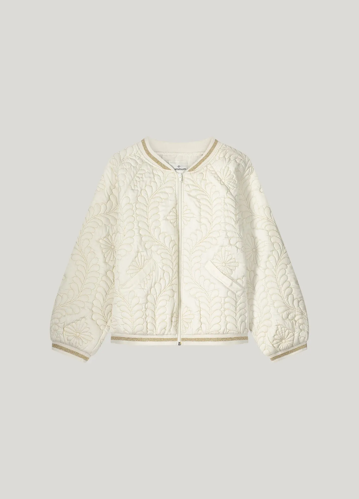 Summum Quilted bomber jacket in satin