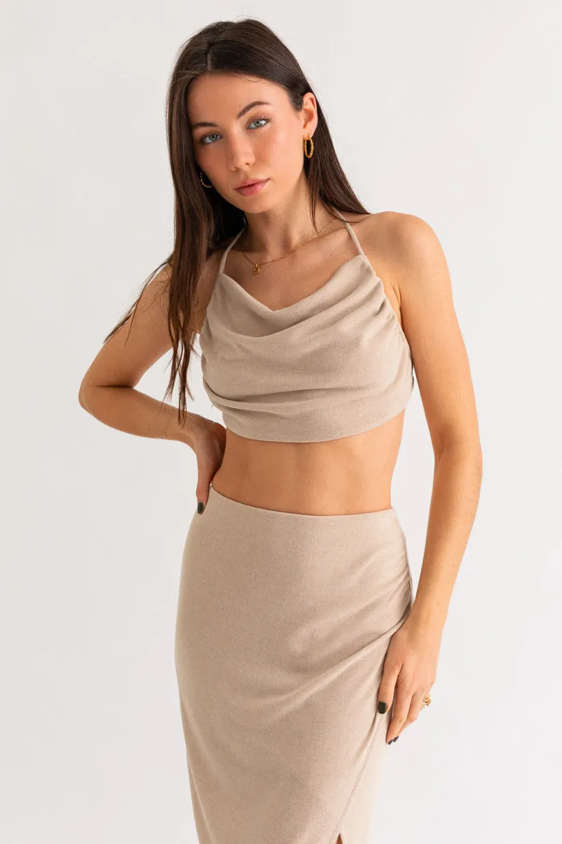Taupe Maxi Skirt