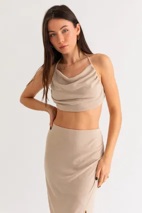 Taupe Maxi Skirt