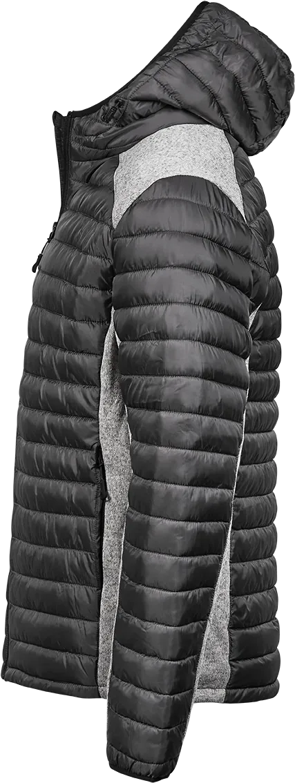 Tee Jays Men's Hooded Outdoor Crossover Jacket | Showerproof Hooded Puffer | 3 Colours | S-3XL