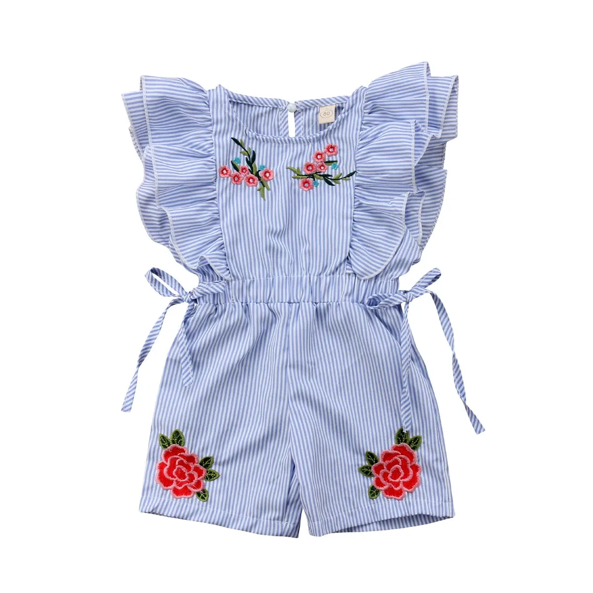 The Flutter Sleeve Striped Seersucker Romper for Babies & Little Girls