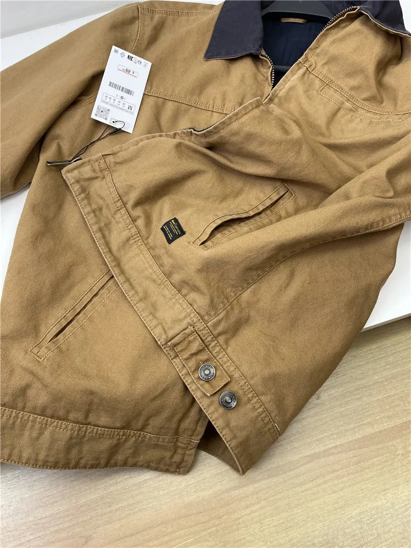 Toleet Y2K Street Style 1538/452  Men's Maillard Textured jacket with cotton jacket clip 1538452 men clothing  men jacket