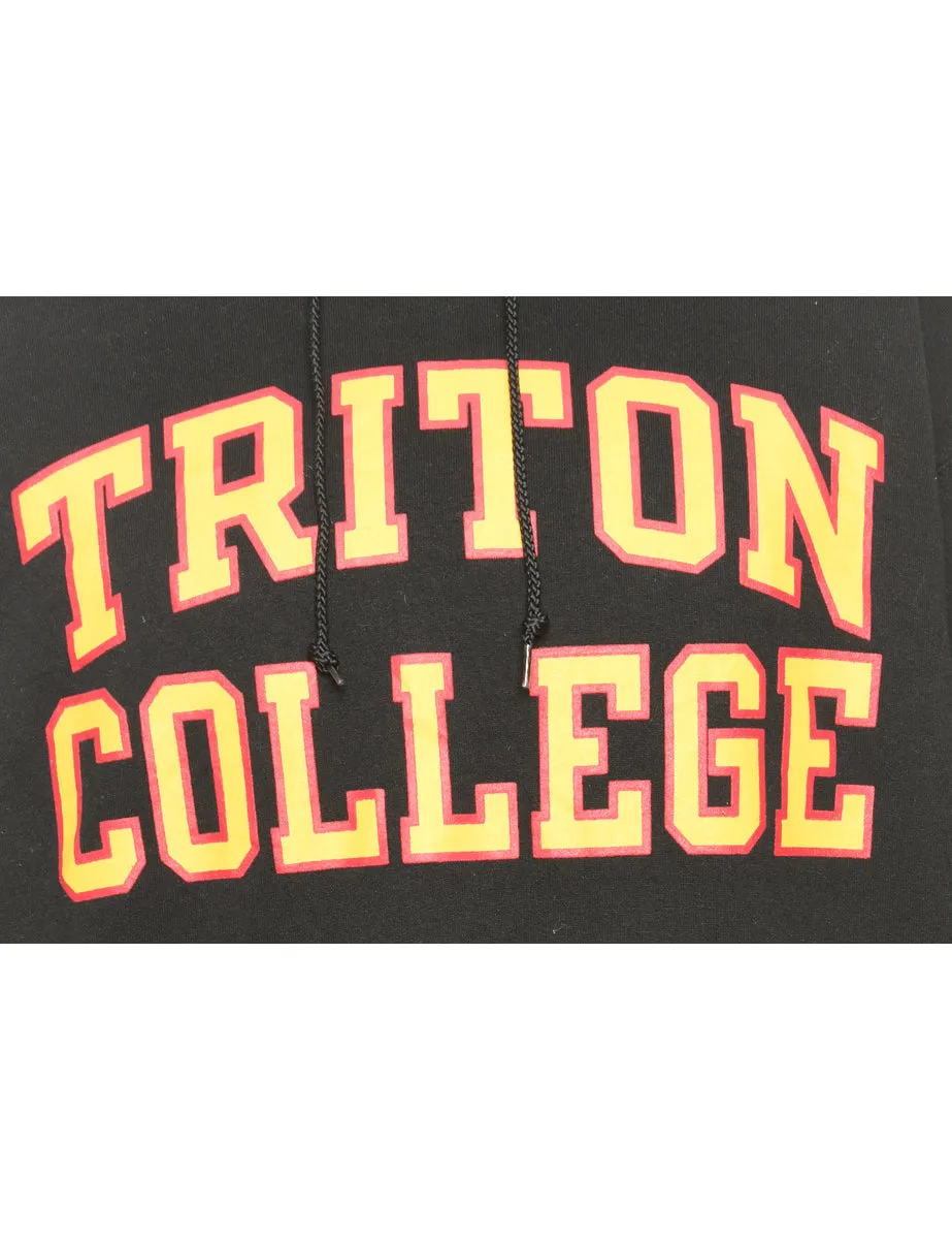 Triton College Champion Printed Hoodie - L