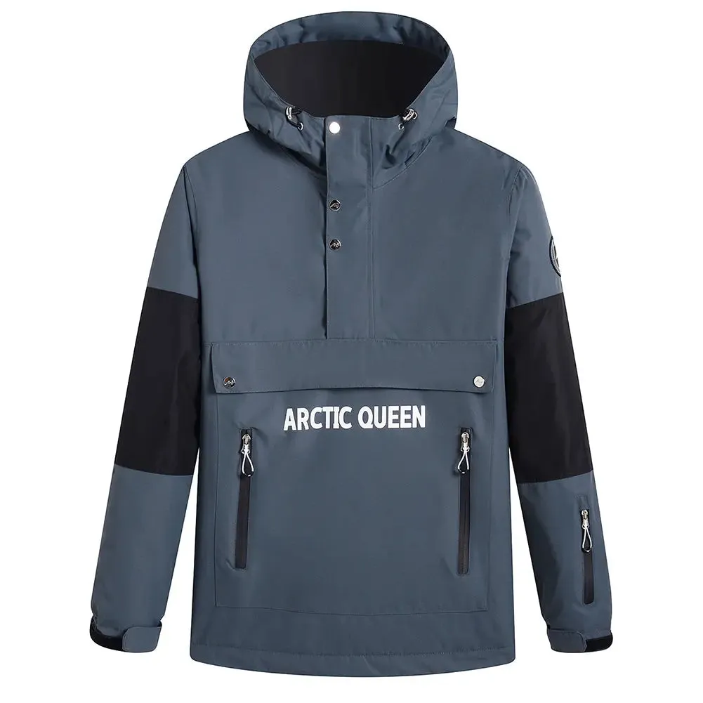 Unisex Hooded Anorak Skiing Snowboarding Insulated Jacket