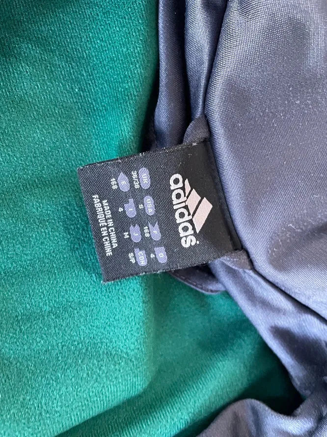 Vintage Men's SC Pockings Green Adidas full zip track jacket in M|L27 W20|SKU 4389