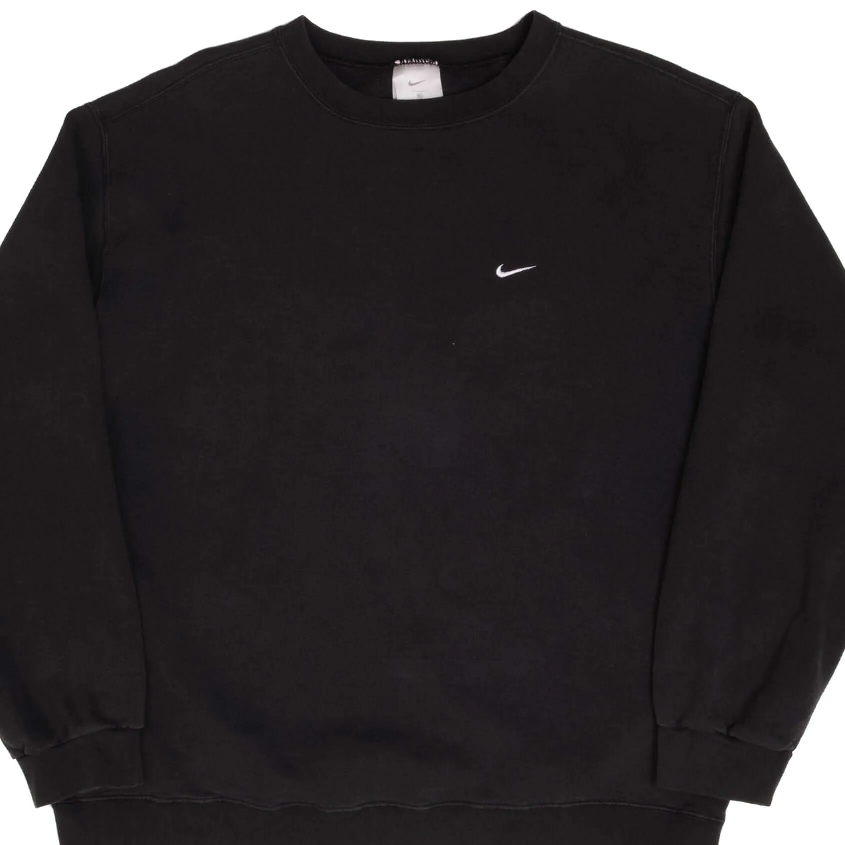 VINTAGE NIKE CLASSIC SWOOSH BLACK SWEATSHIRT 2000S SIZE XL MADE IN USA