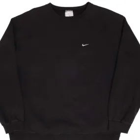 VINTAGE NIKE CLASSIC SWOOSH BLACK SWEATSHIRT 2000S SIZE XL MADE IN USA