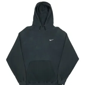VINTAGE NIKE CLASSIC SWOOSH PINE GREEN HOODIE SWEATSHIRT 1990S LARGE MADE IN USA