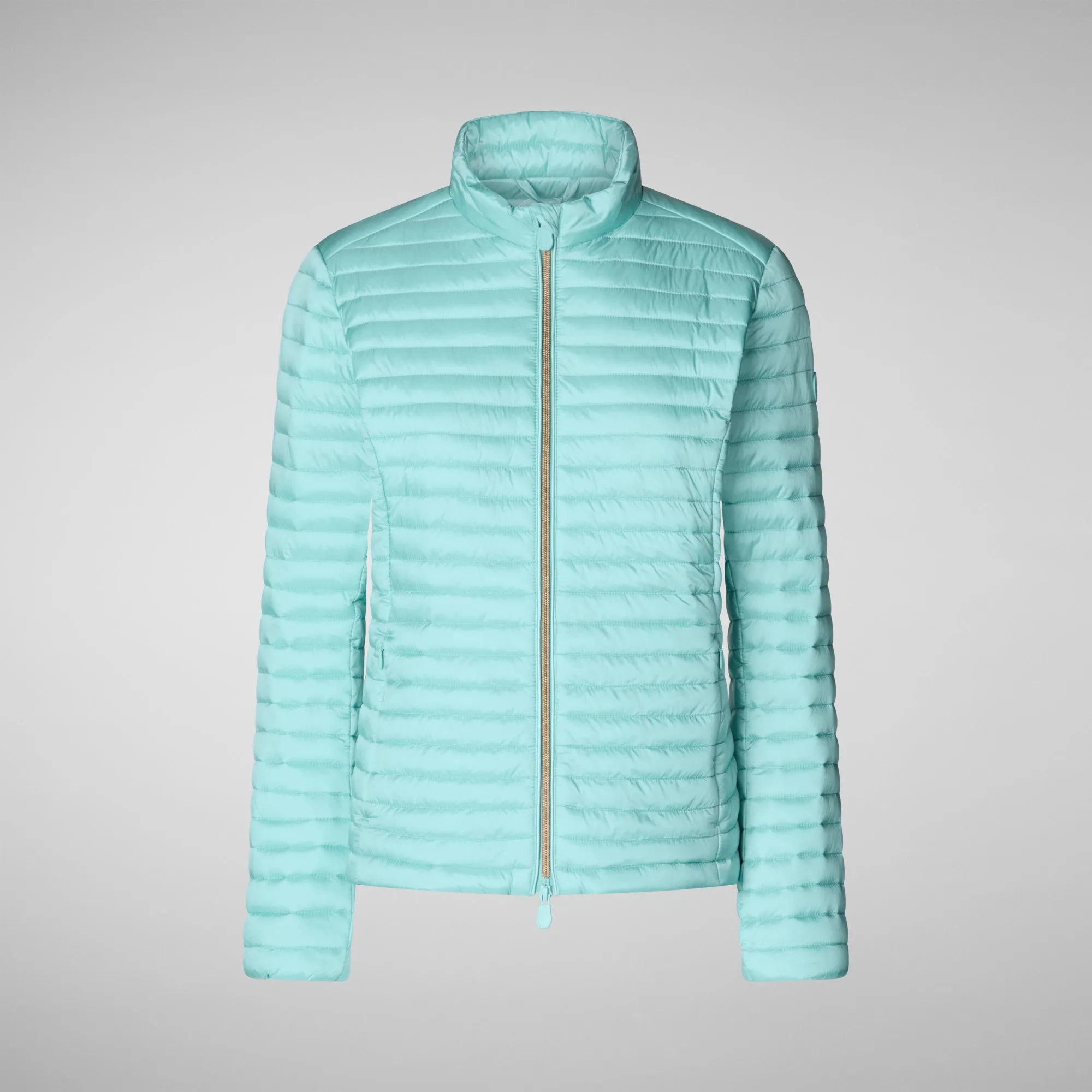 Woman's animal free puffer jacket andreina in anise blue