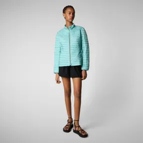 Woman's animal free puffer jacket andreina in anise blue