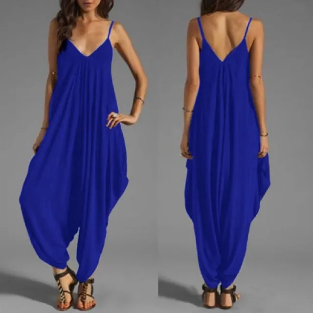 Women Spaghetti Strap Harem Jumpsuit