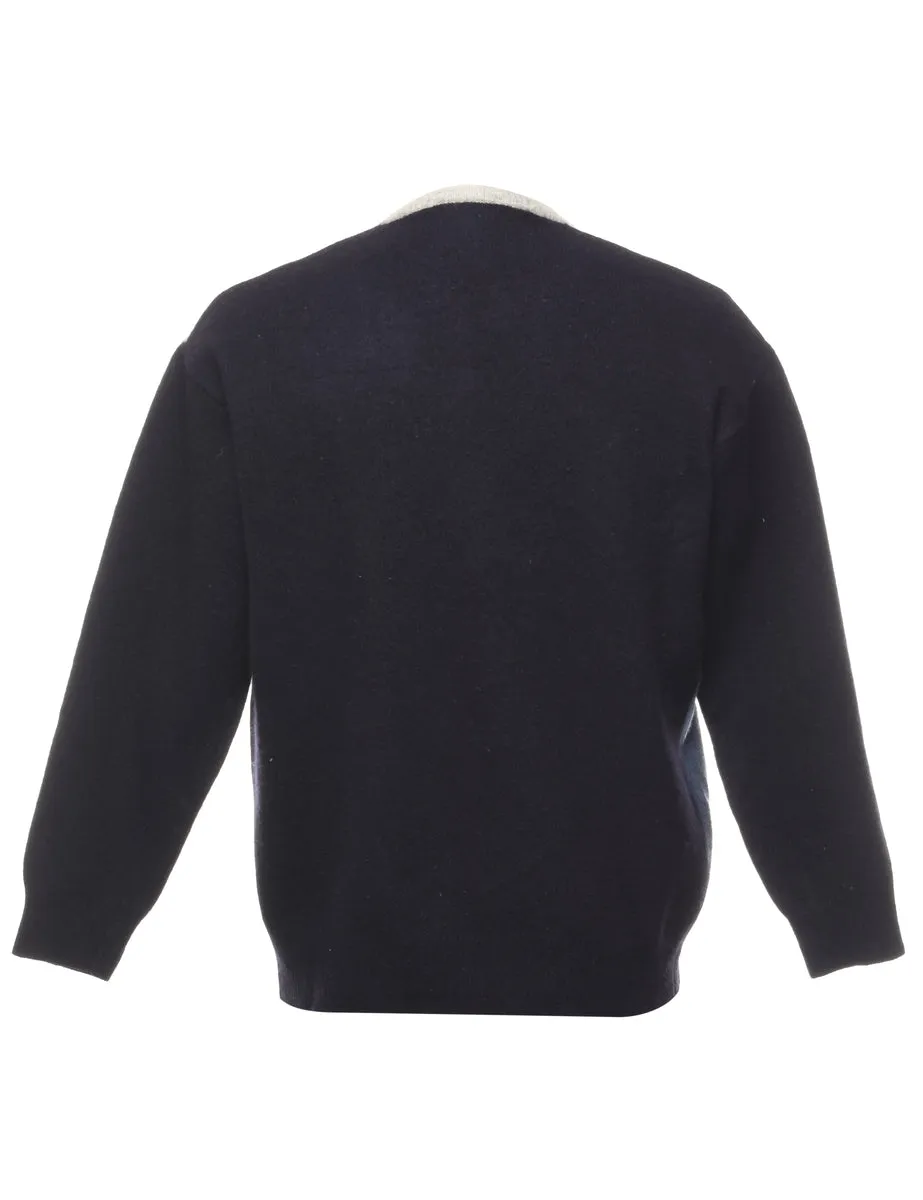 Woollen Black Jumper - M
