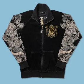 Y2K Christian Audigier Velour Jacket Medium