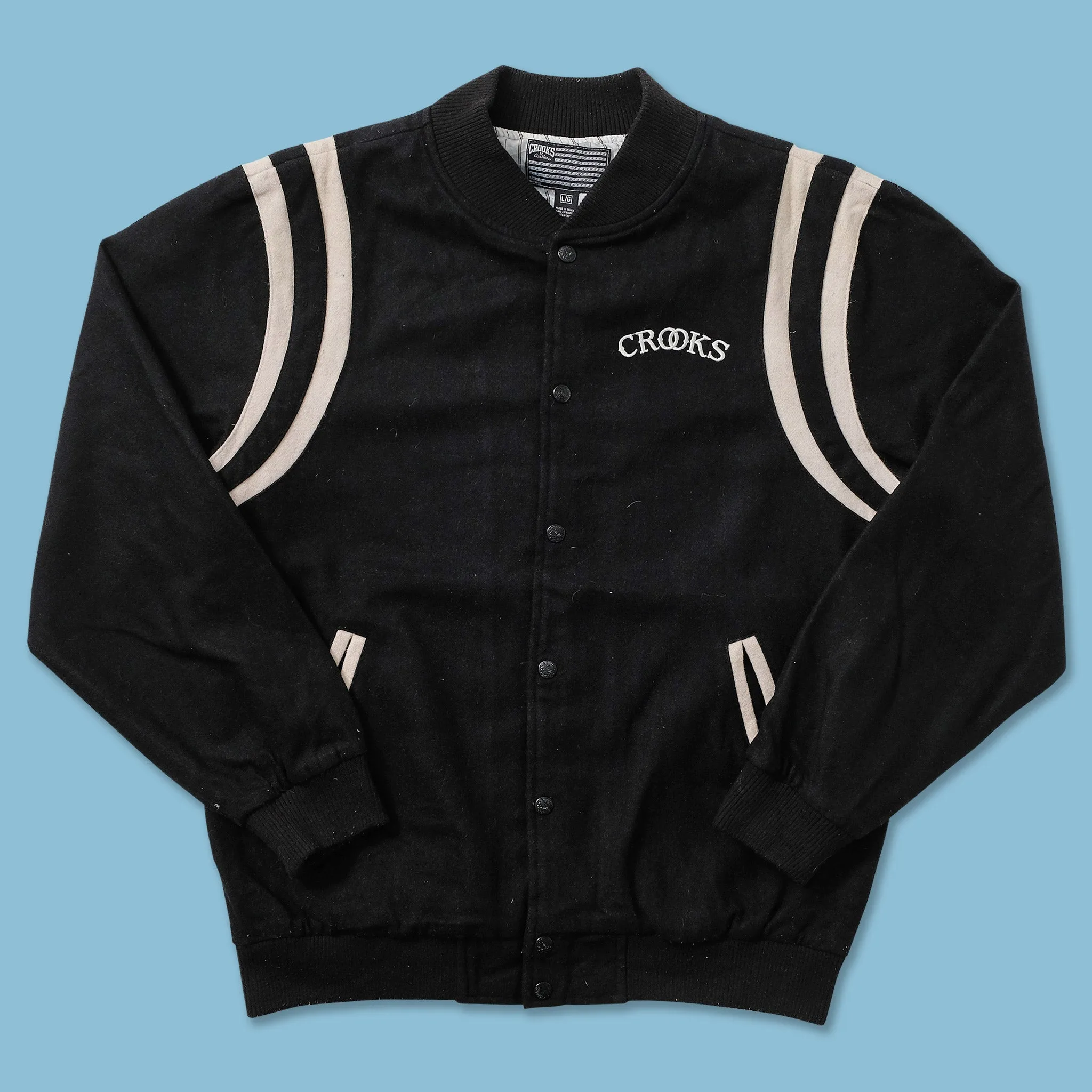 Y2K Crooks & Castles Varsity Jacket Large