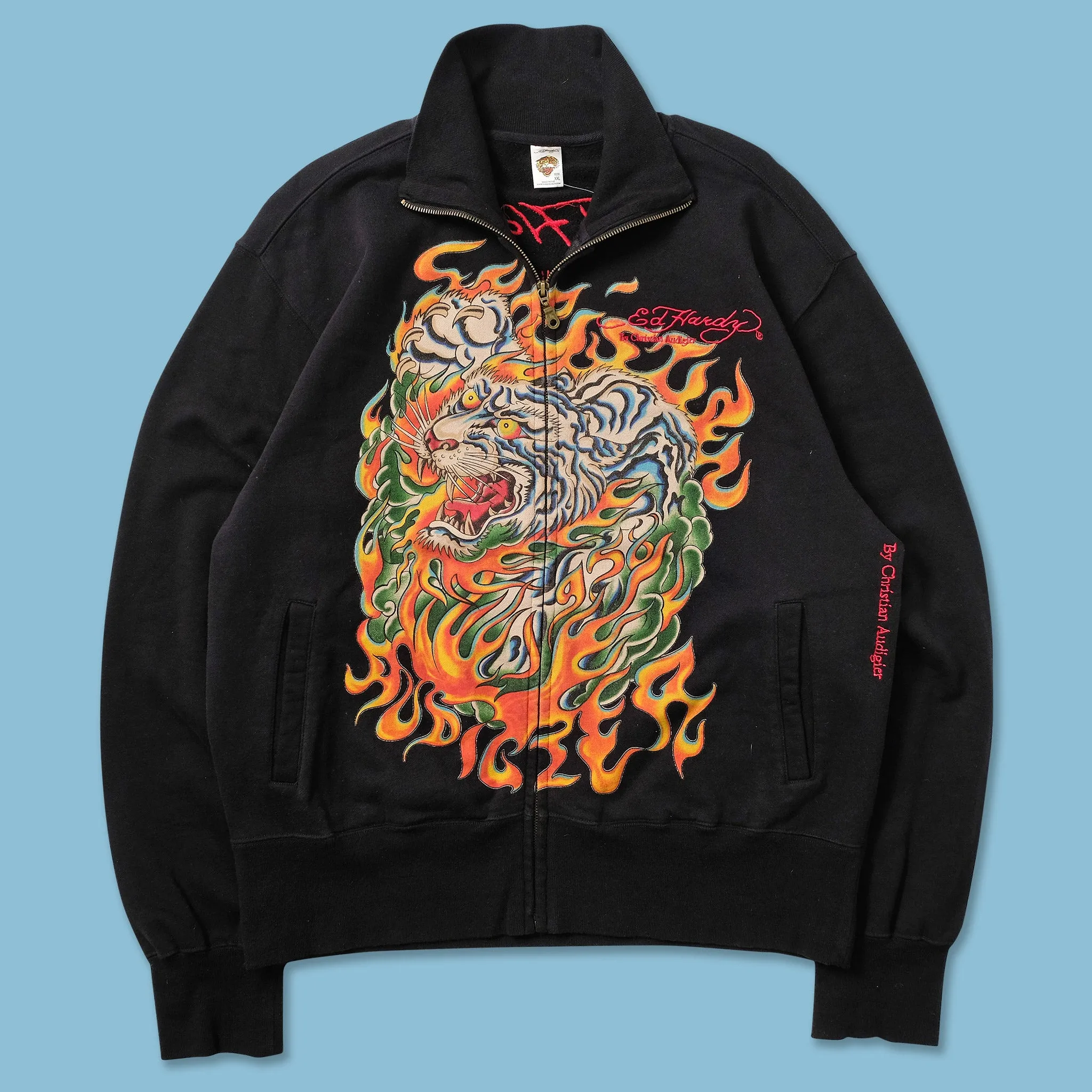 Y2K Ed Hardy Sweat Jacket XLarge