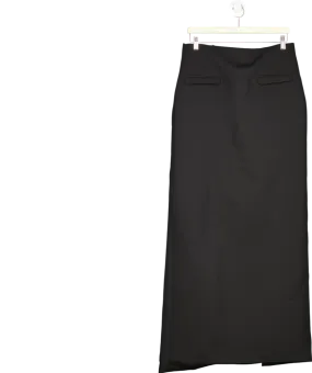 ZARA Black Wool Blend Maxi Skirt UK L