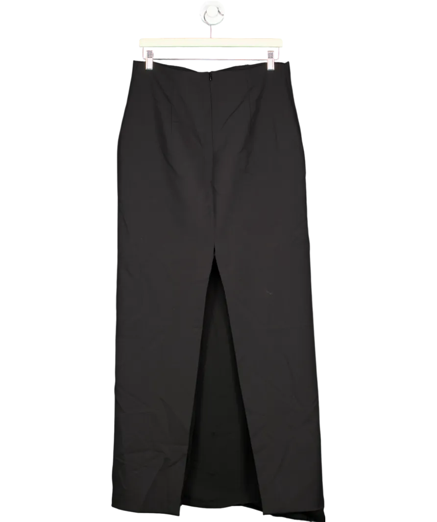 ZARA Black Wool Blend Maxi Skirt UK L