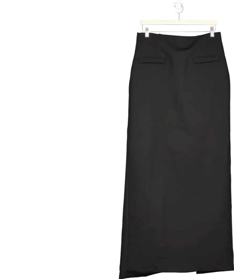 ZARA Black Wool Blend Maxi Skirt UK L
