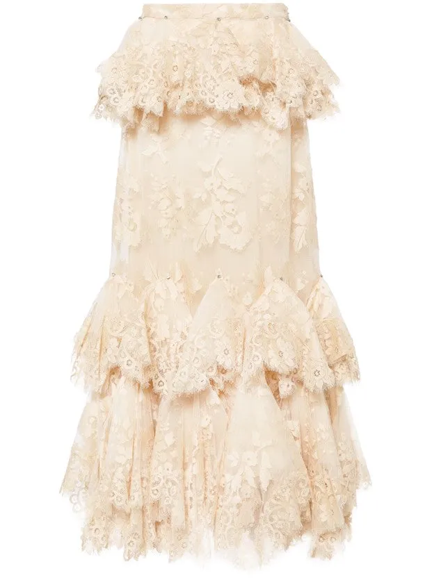 ZIMMERMANN - Eden Lace Handkerchief Skirt